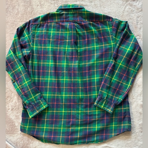 Ralph Lauren Men’s Performance Flannel Classic Fit Green Plaid Sz XL - Picture 7 of 7